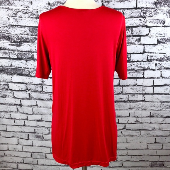 Red J. Jill Wearever Collection Short Sleeve Top - Picture 4 of 6